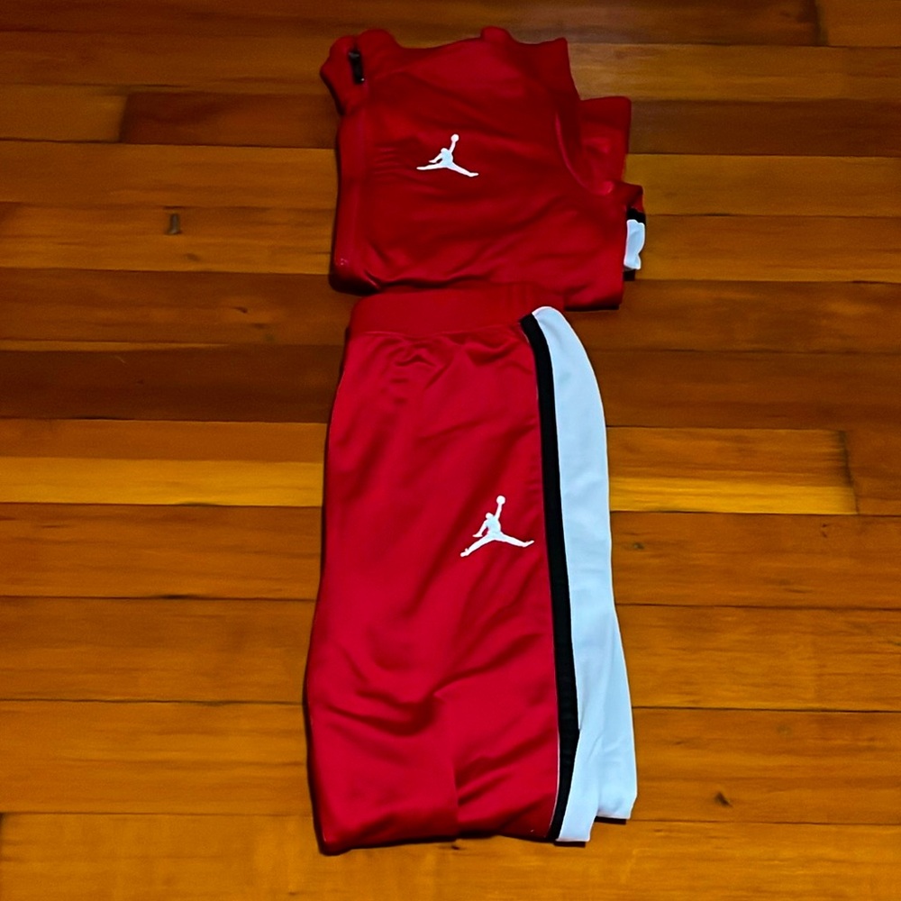 Boys Large Jordan Red And White Kids Jumpsuit